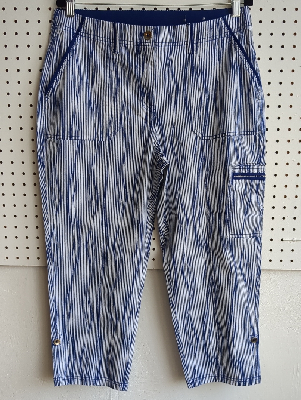 Chico's Striped Cropped Pants